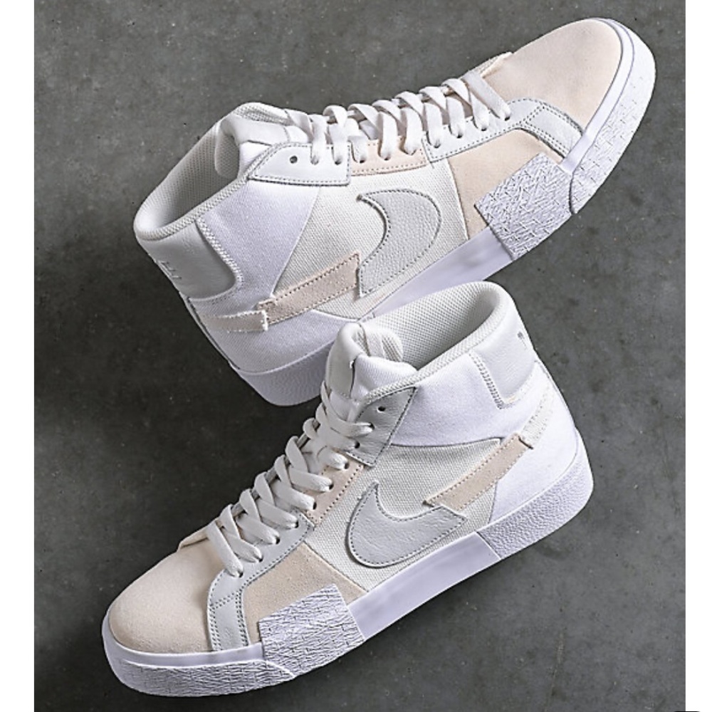 Nike SB Blazer Mid PRM Summit White Skate Shoes